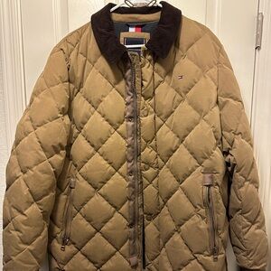 Tommy Hilfiger Men's Tan Quilted barn Jacket